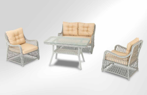 Ayvalık Rattan Oturma Grubu Gri 2